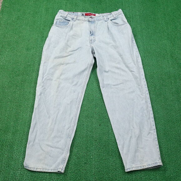 VINTAGE LEVI'S SILVERTAB LOOSE LIGHT WASH DENIM BLUE JEANS 38X30 (37X29) **READ - Picture 1 of 16